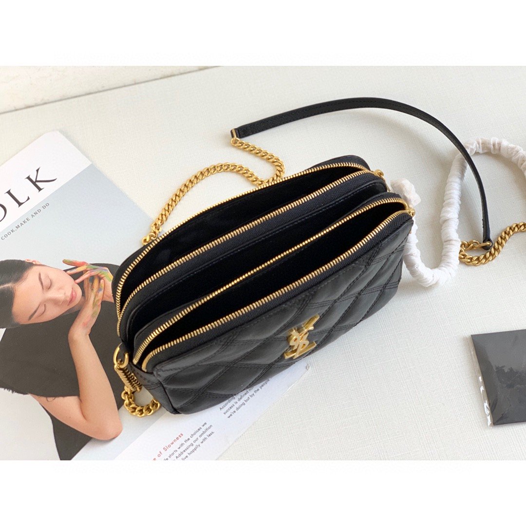 YSSL Becky Crossbody Bag Black For Women 7in/18cm YSL P00533588