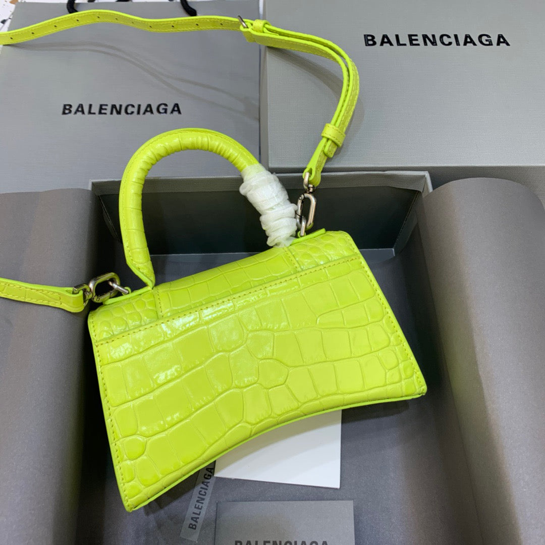 Balen Hourglass XS Handbag In Light Green, For Women,  Bags 7.4in/19cm