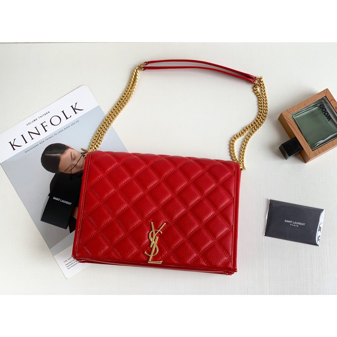 YSSL Becky Small Shoulder Bag Red For Women 10.5in/27cm YSL