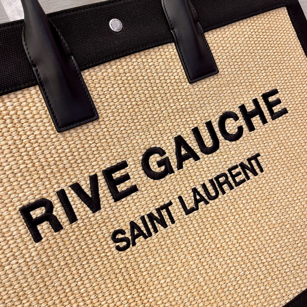 YSSL Rive Gauche Tote Bag In Raffia For Women 18.9in/48cm YSL