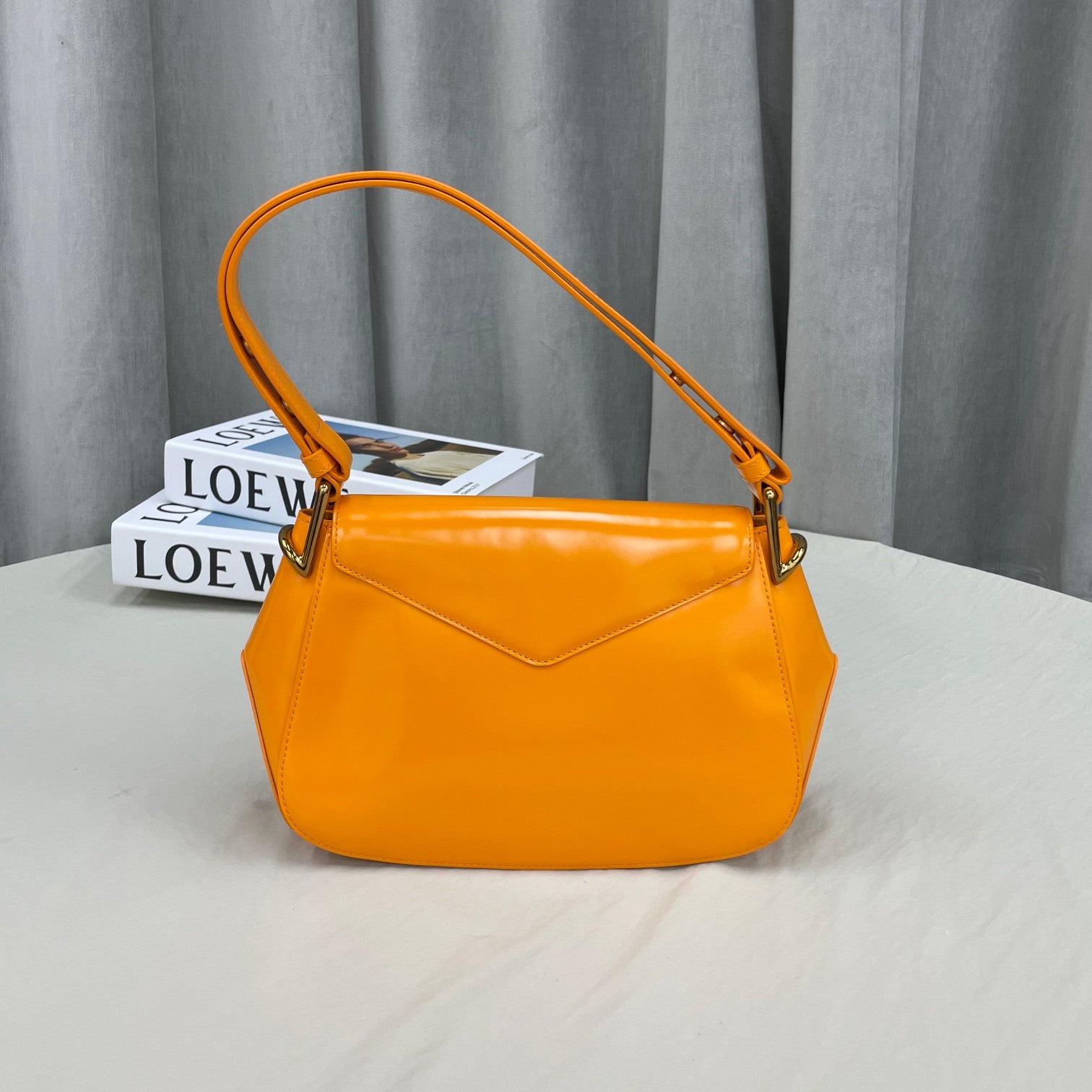 BV Toyin Axillary Bag Orange, For Women, Bags 11in/28cm