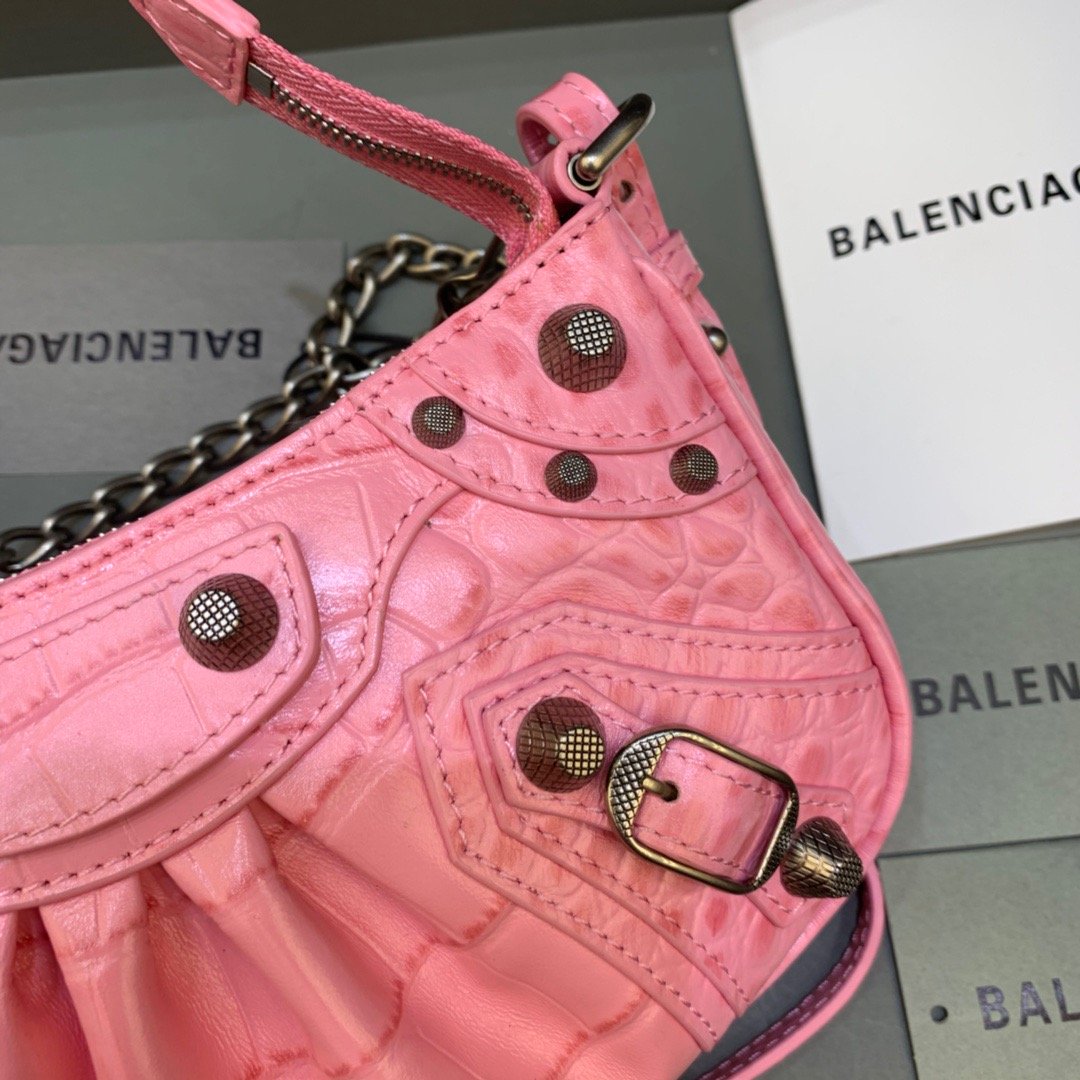 Balen Le Cagole Mini Bag With Chain In Pink, For Women,  Bags 8.2in/21cm