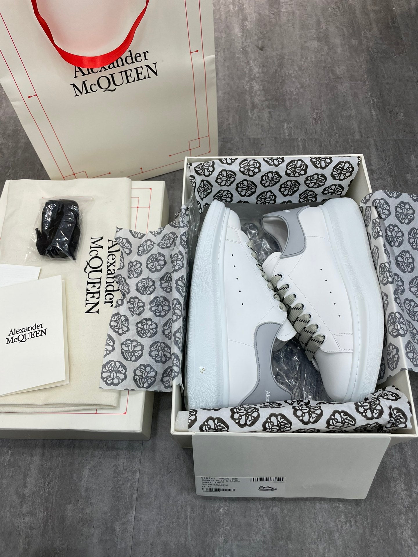 Alexander McQueen Oversized Sneaker White/Grey For Men