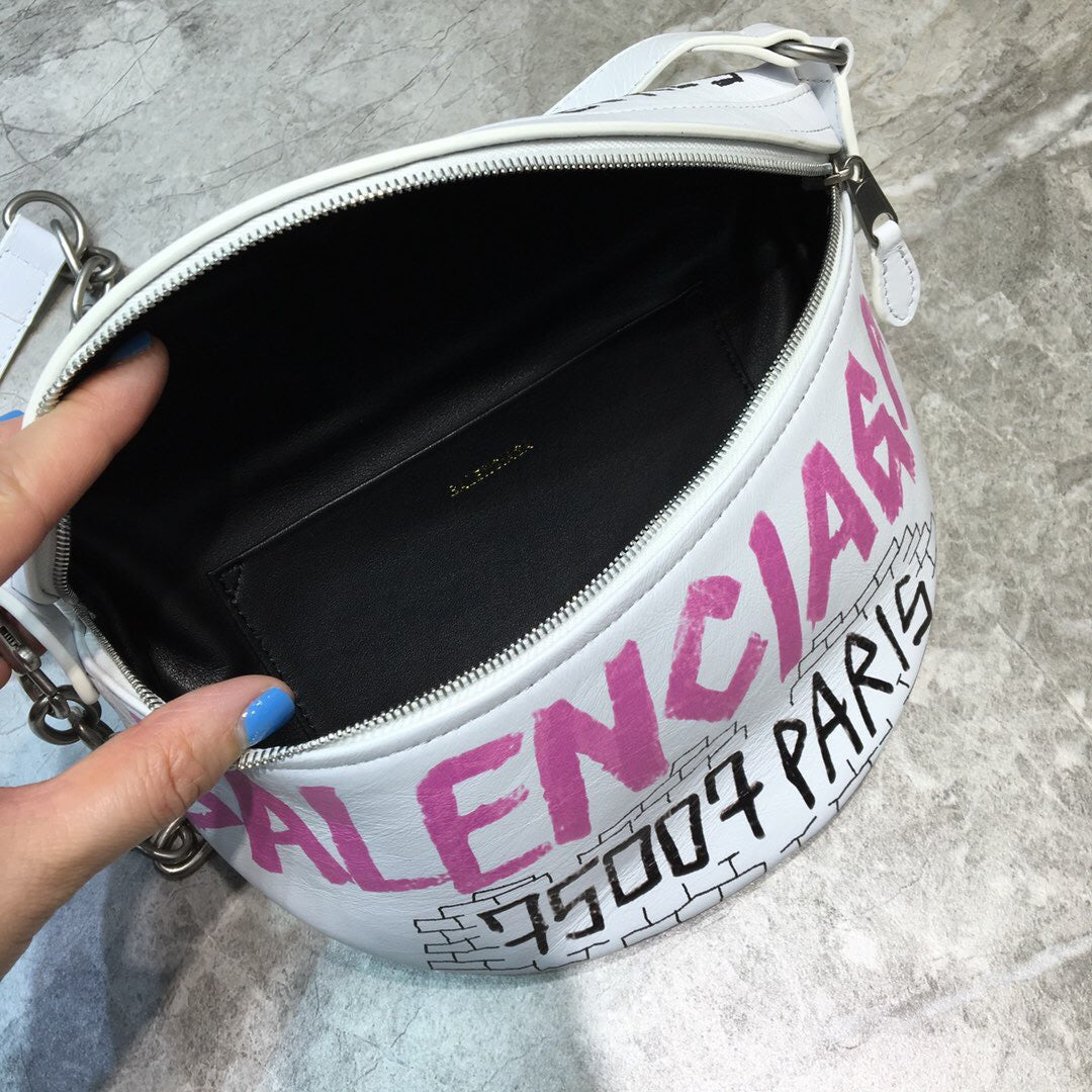 Balen Souvenir XS Belt Bag In White, For Women,  Bags 9.5in/24cm