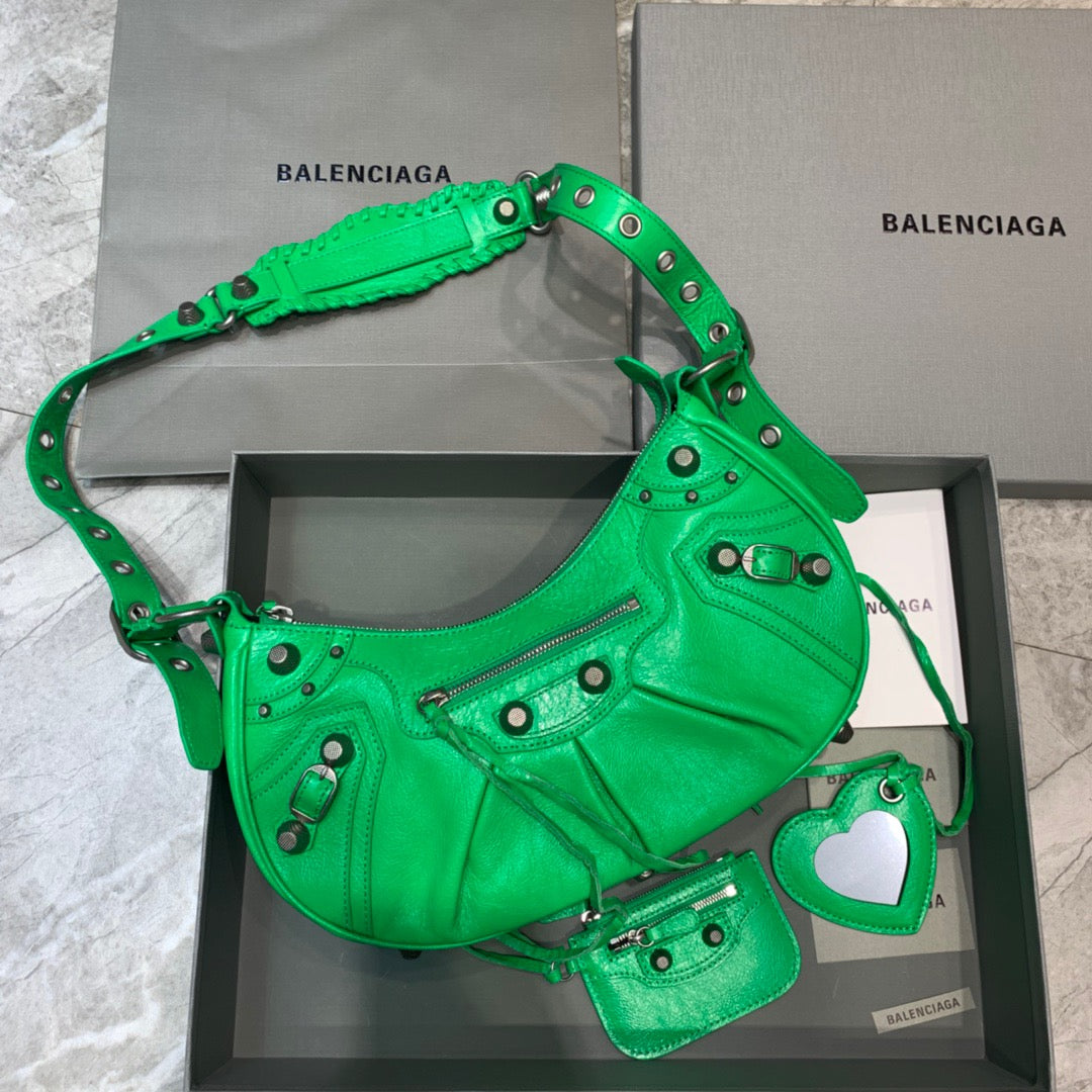 Balen Le Cagole XS Shoulder Bag In Green, For Women,  Bags 13in/33cm