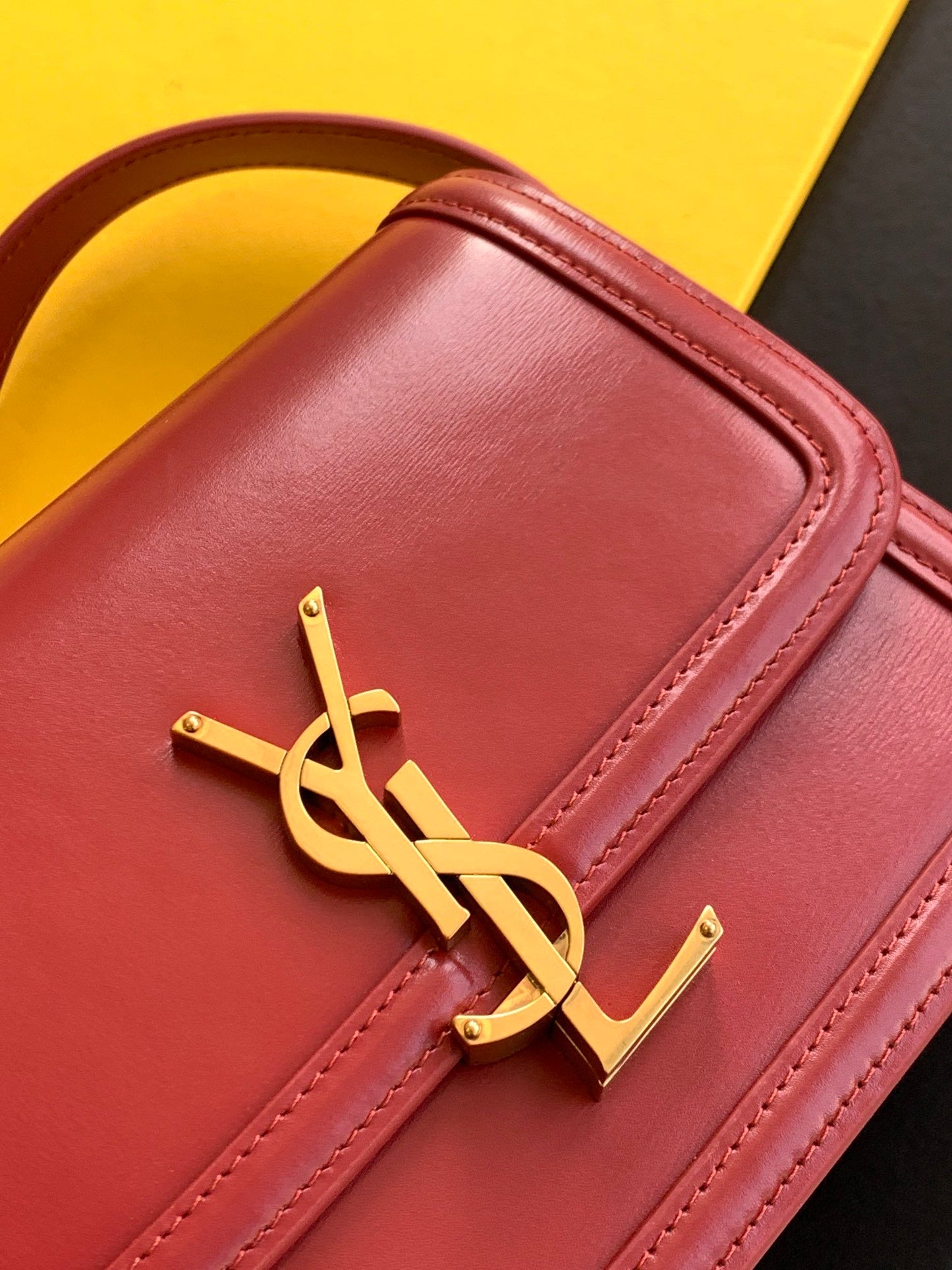 YSSL Solferino Small Satchel Bag Red In Box With Gold Hardware 7.4in/19cm YSl 6343060SX0W6805