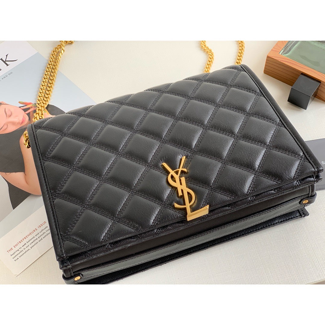 YSSL Becky Small Shoulder Bag Black For Women 10.5in/27cm YSL P00420101