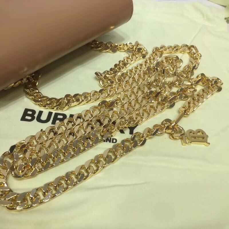 BB Tb Chain Belt Bag Light Brown For Women, Bags 6.6in/17cm