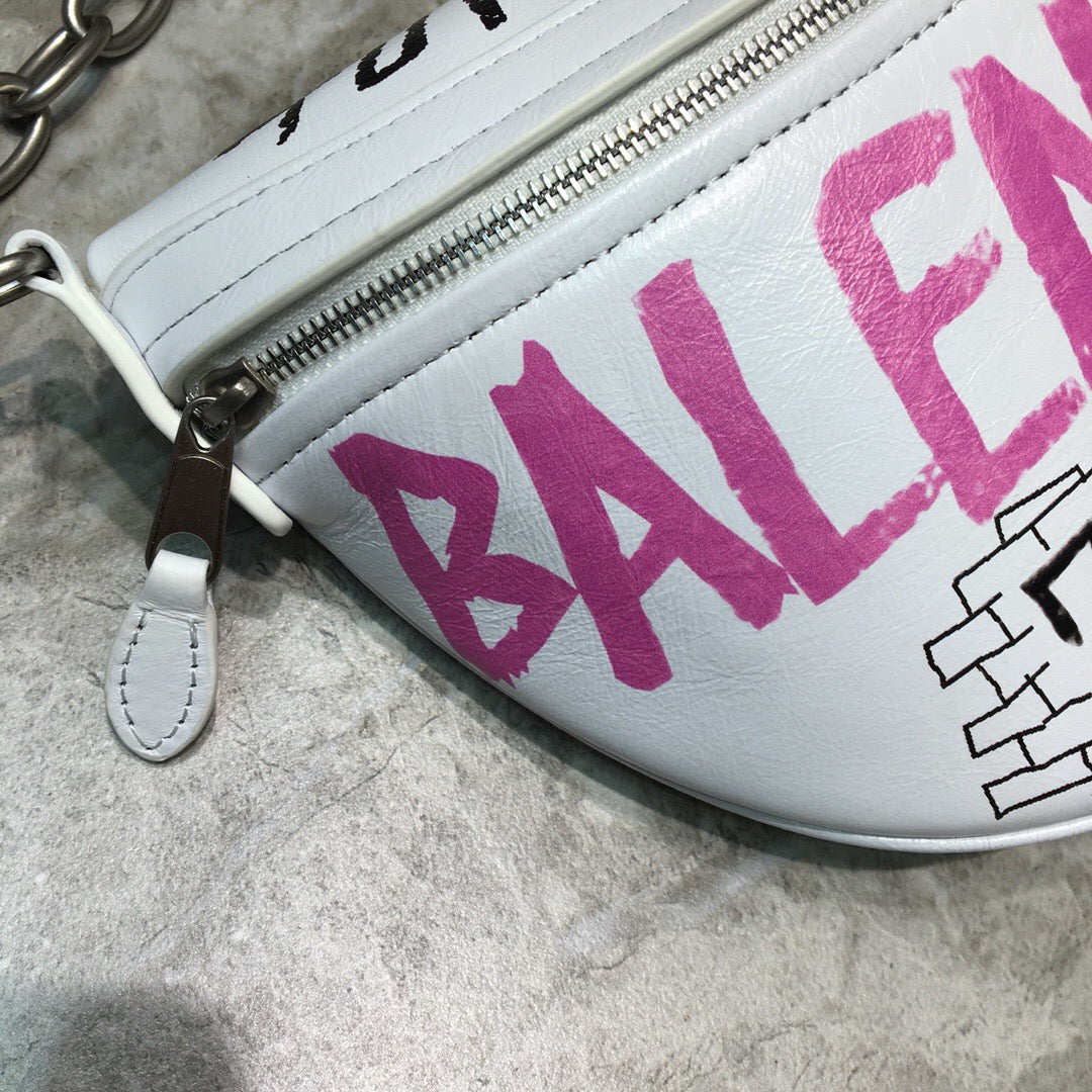 Balen Souvenir XS Belt Bag In White, For Women,  Bags 9.5in/24cm