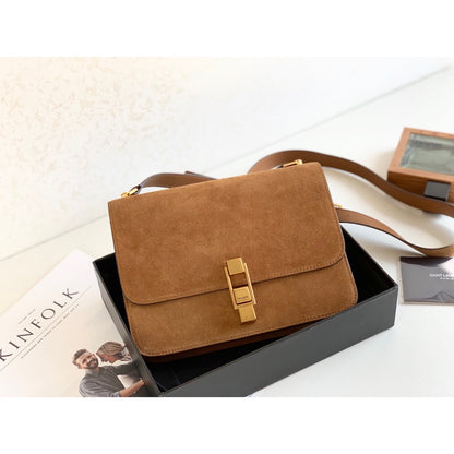 YSSL Le Carre Satchel Brown For Women 9in/23cm YSL