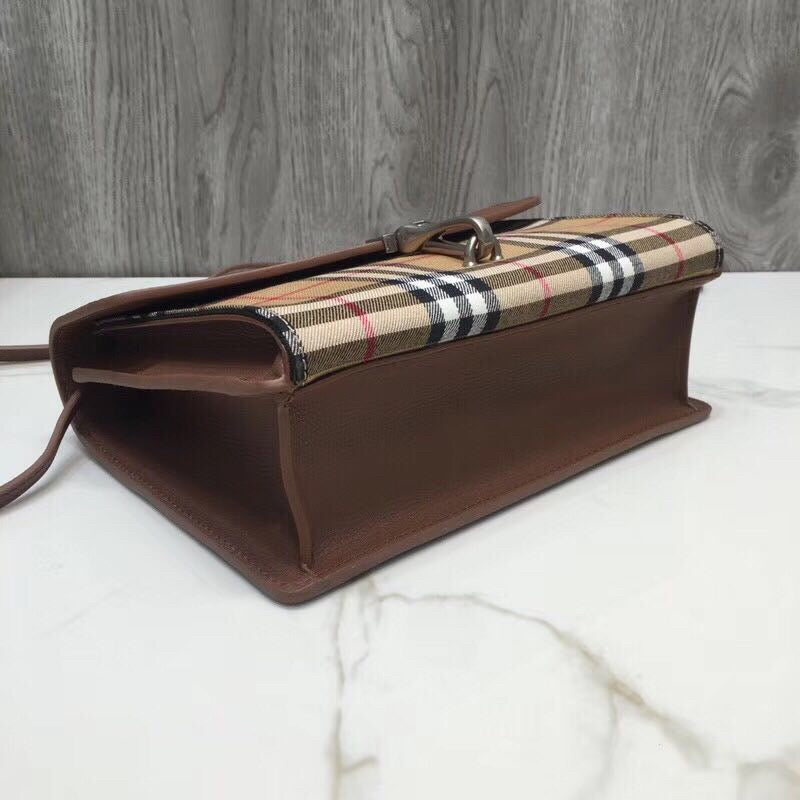 BB Small Vintage Check And Crossbody Bag Brown For Women, Women’s Bags 9in/24cm