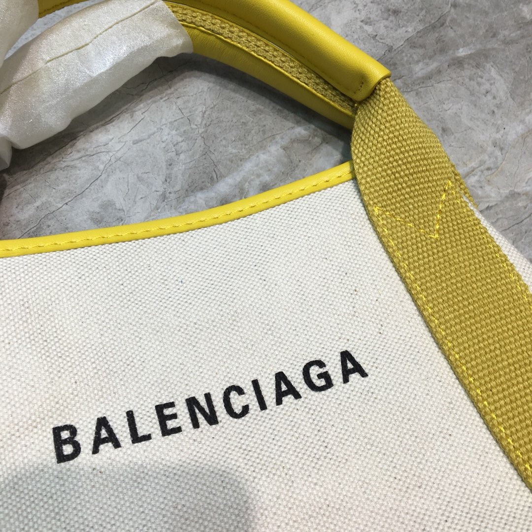 Balen Navy XS Tote Bag In Yellow, For Women,  Bags 12.6in/32cm