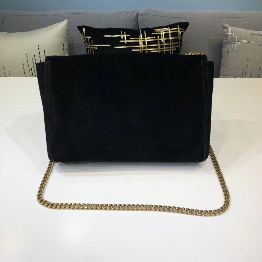 YSSL Kate Medium Reversible Chain Bag Black For Women 28.5in/11.2cm YSL 5538040UD7W1000