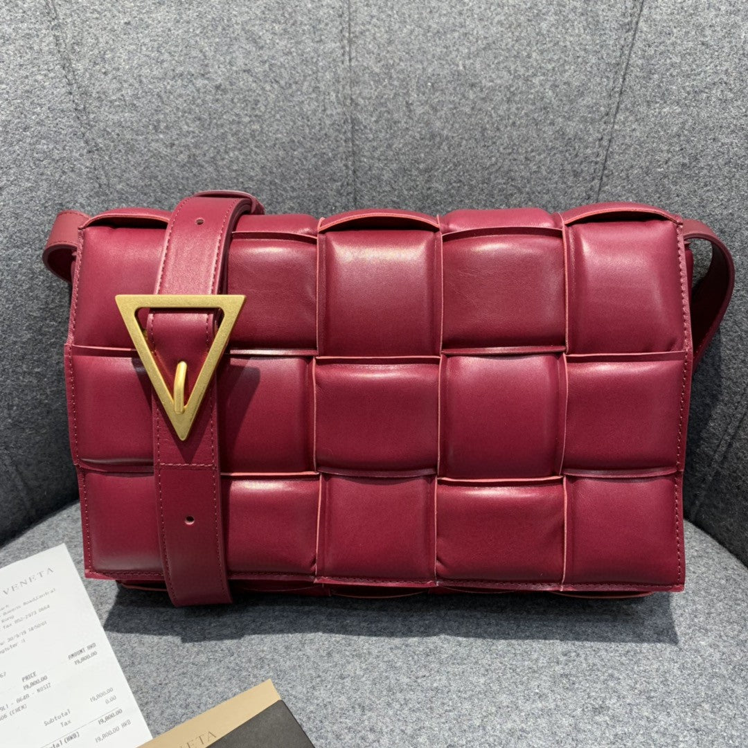 BV Padded Cassette Bag For Women 10.2in/26cm In Dark Red 591970VCQR16358