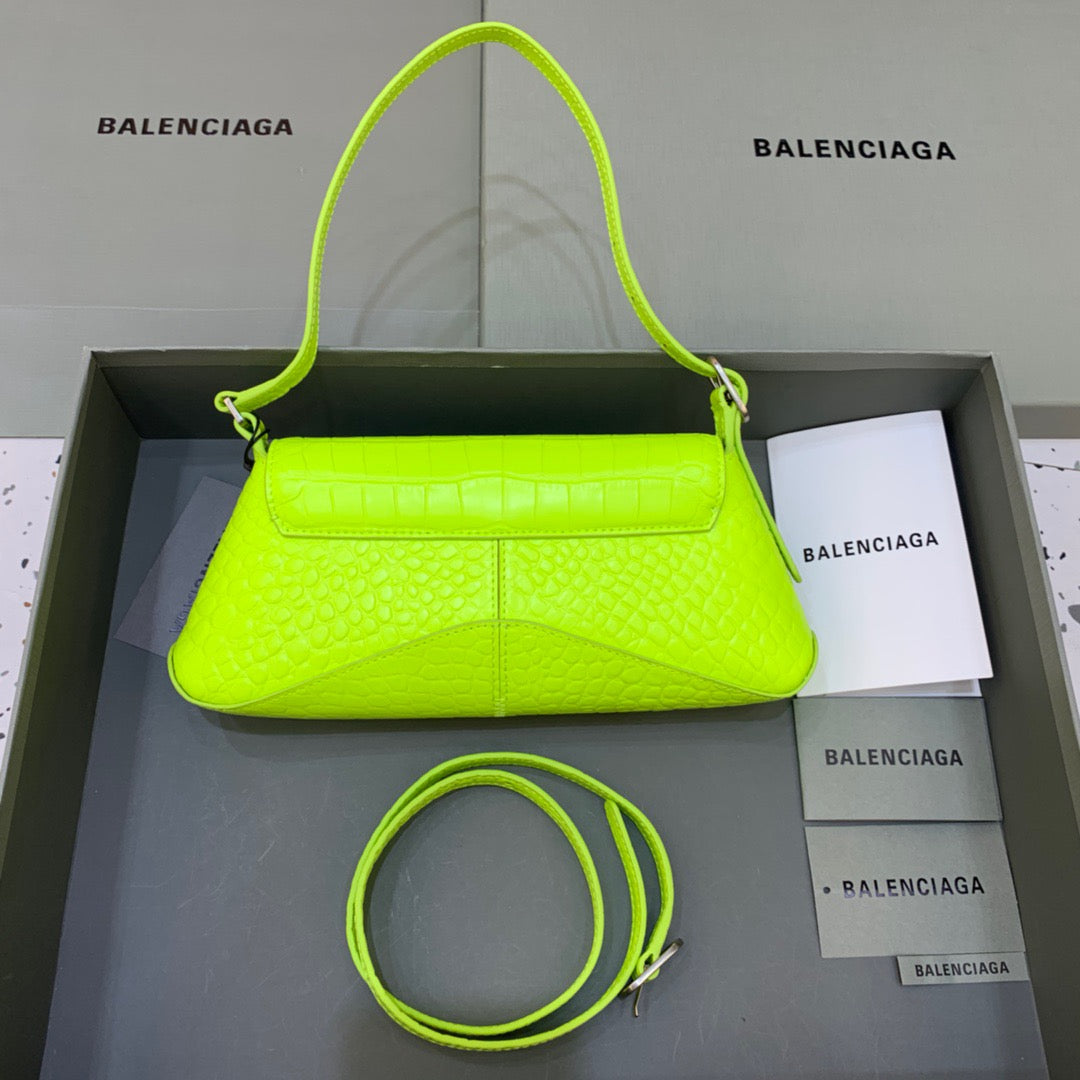 Balen XX Small Flap Bag Box Green Neon, For Women,  Bags 10.6in/27cm