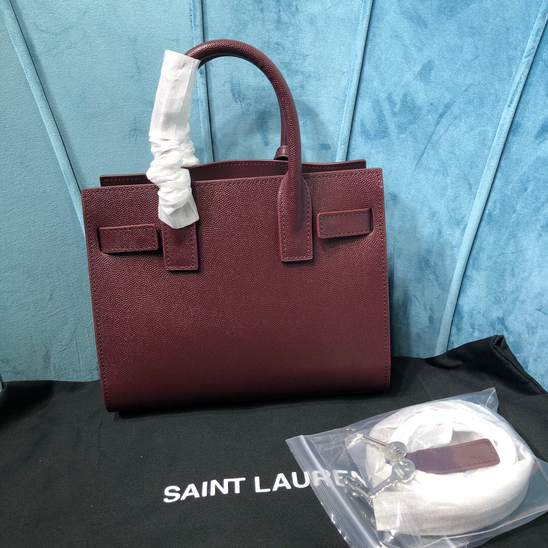 YSSL Sac De Jour Nano Burgundy For Women 8.6in/22cm YSL