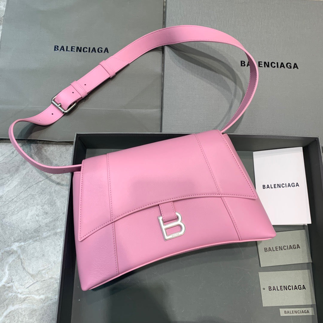 Balen Downtown Small Shoulder Bag In Pink, For Women,  Bags 11.8in/30cm 67135329S1Y5906