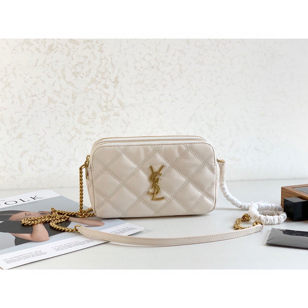 YSSL Becky Crossbody Bag White For Women 7in/18cm YSL P00555149