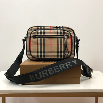 BB Vintage Check And Crossbody Bag For Men, Bags 8.6in/22cm