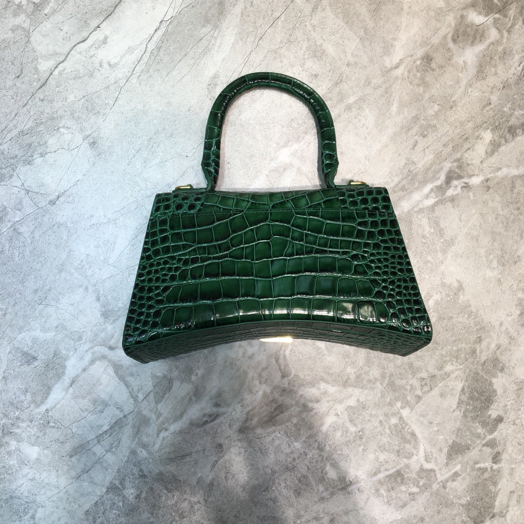 Balen Hourglass Small Handbag In Dark Green, For Women,  Bags 9in/23cm 5935461LRGM3011