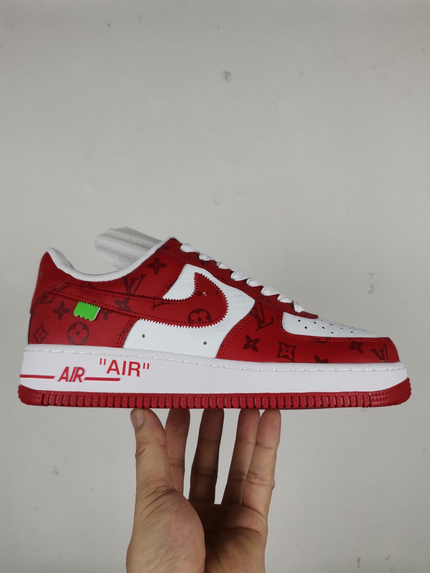  Nike Air Force 1 Low x Louis Vuitton Virgil Abloh &#8216;White Red&#8217; For Men LD 0242