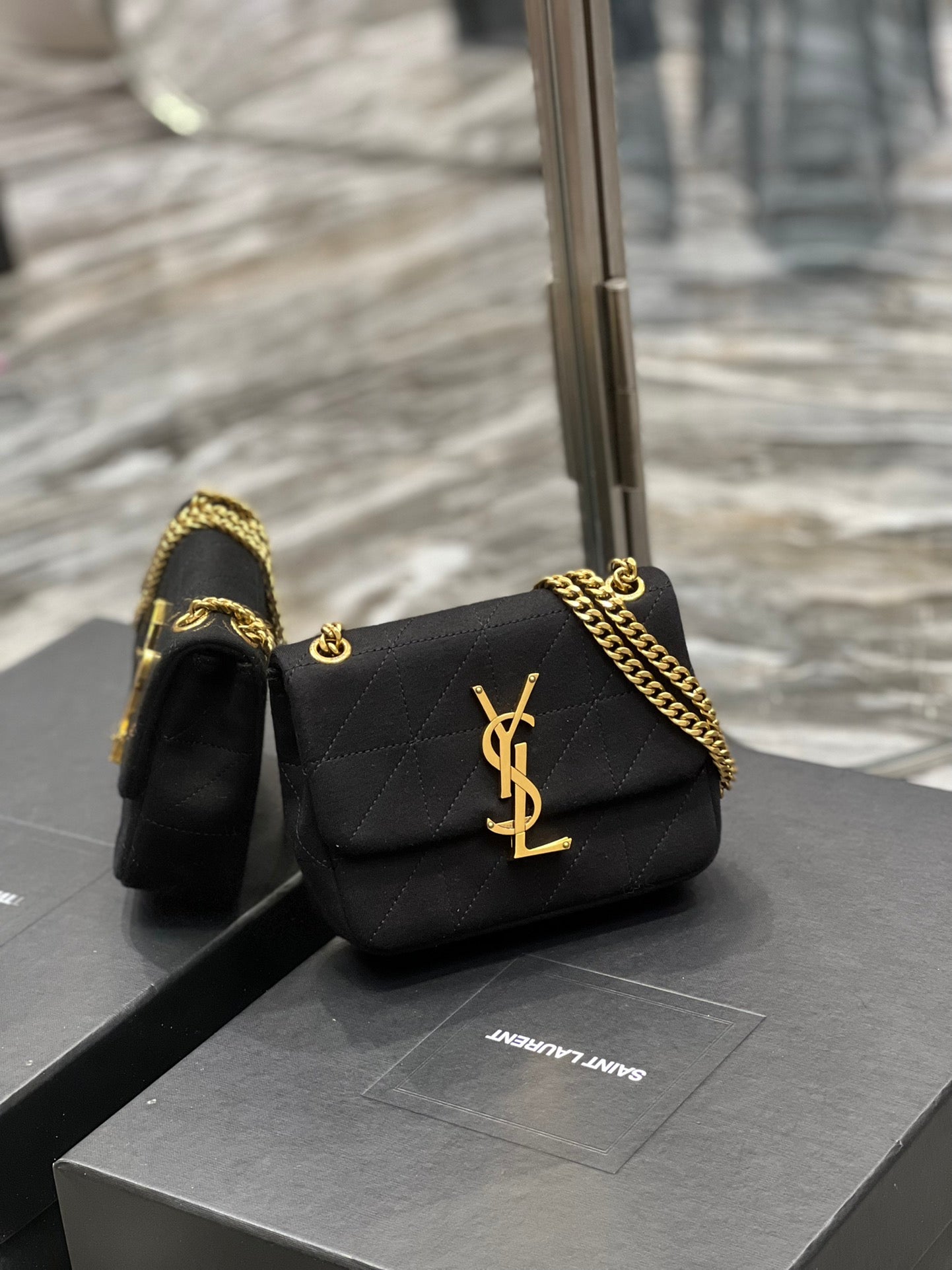 YSSL Jamie Mini Chain Bag Black For Women, Women&#8217;s Bags 6.9in/17.5cm YSL 6981622F9271000