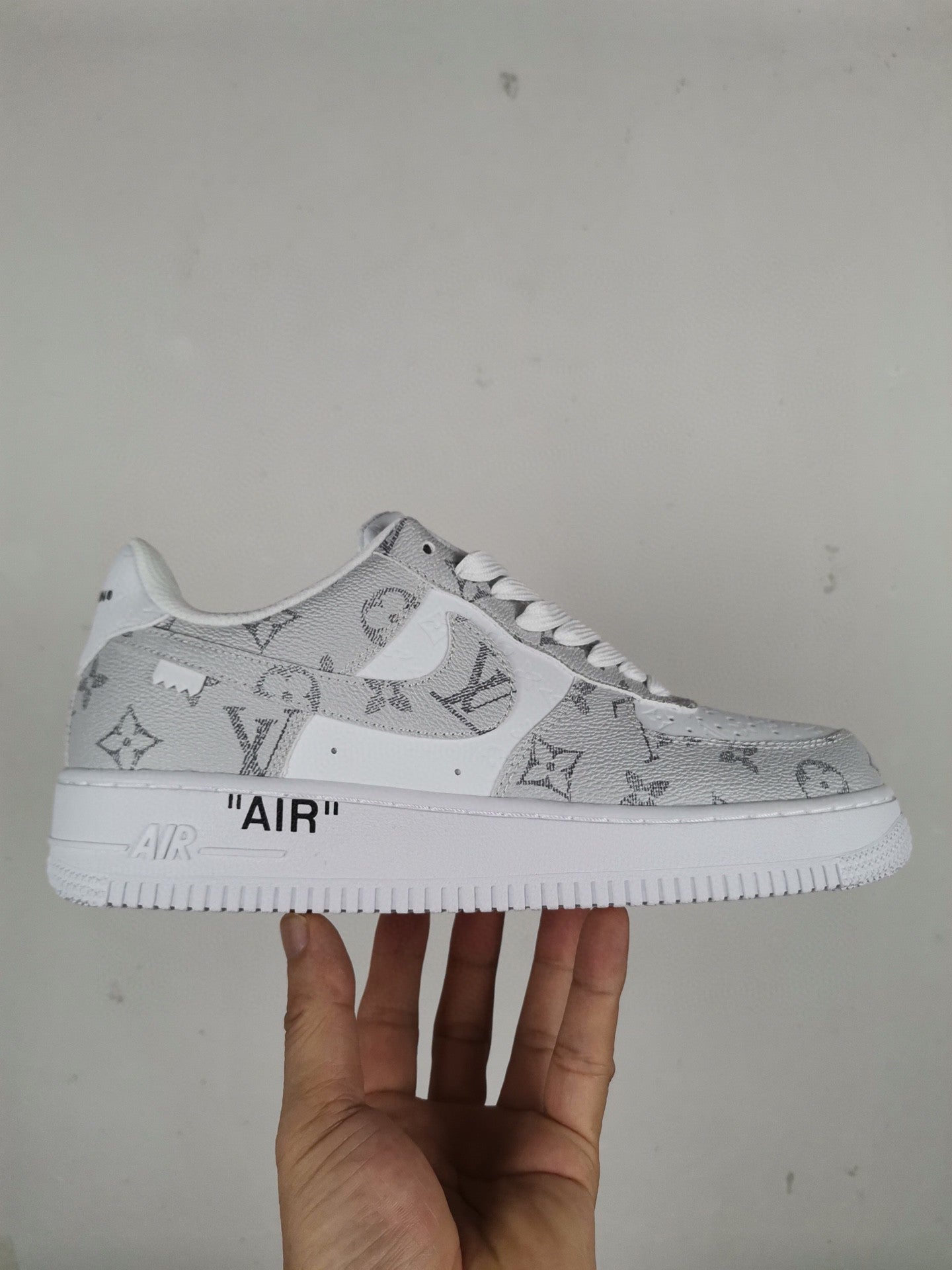  Nike Air Force 1 Low x Louis Vuitton Virgil Abloh &#8216;White Grey&#8217; For Men 