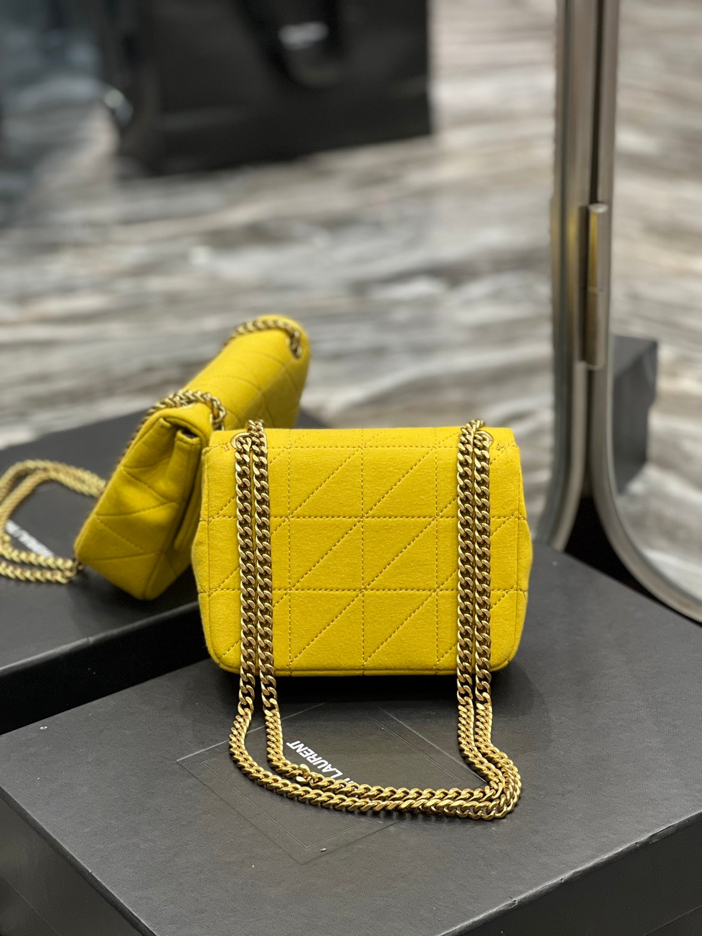 YSSL Jamie Mini Chain Bag Yellow For Women, Women&#8217;s Bags 6.9in/17.5cm YSL